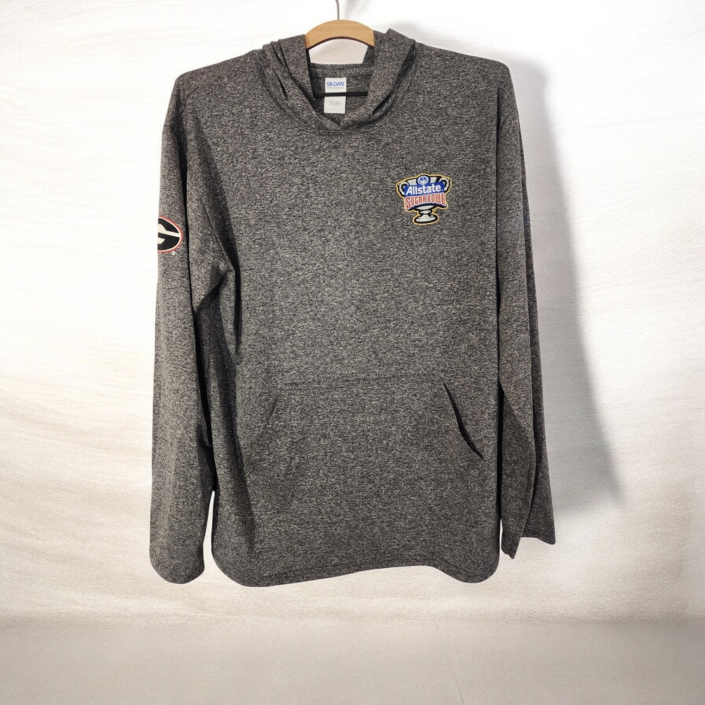 Georgia Bulldogs Allstate Sugar Bowl Lightweight Hoodie Gray Size L
